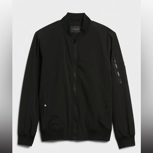 Banana Republic Tech Motion Bomber Jacket in Black
